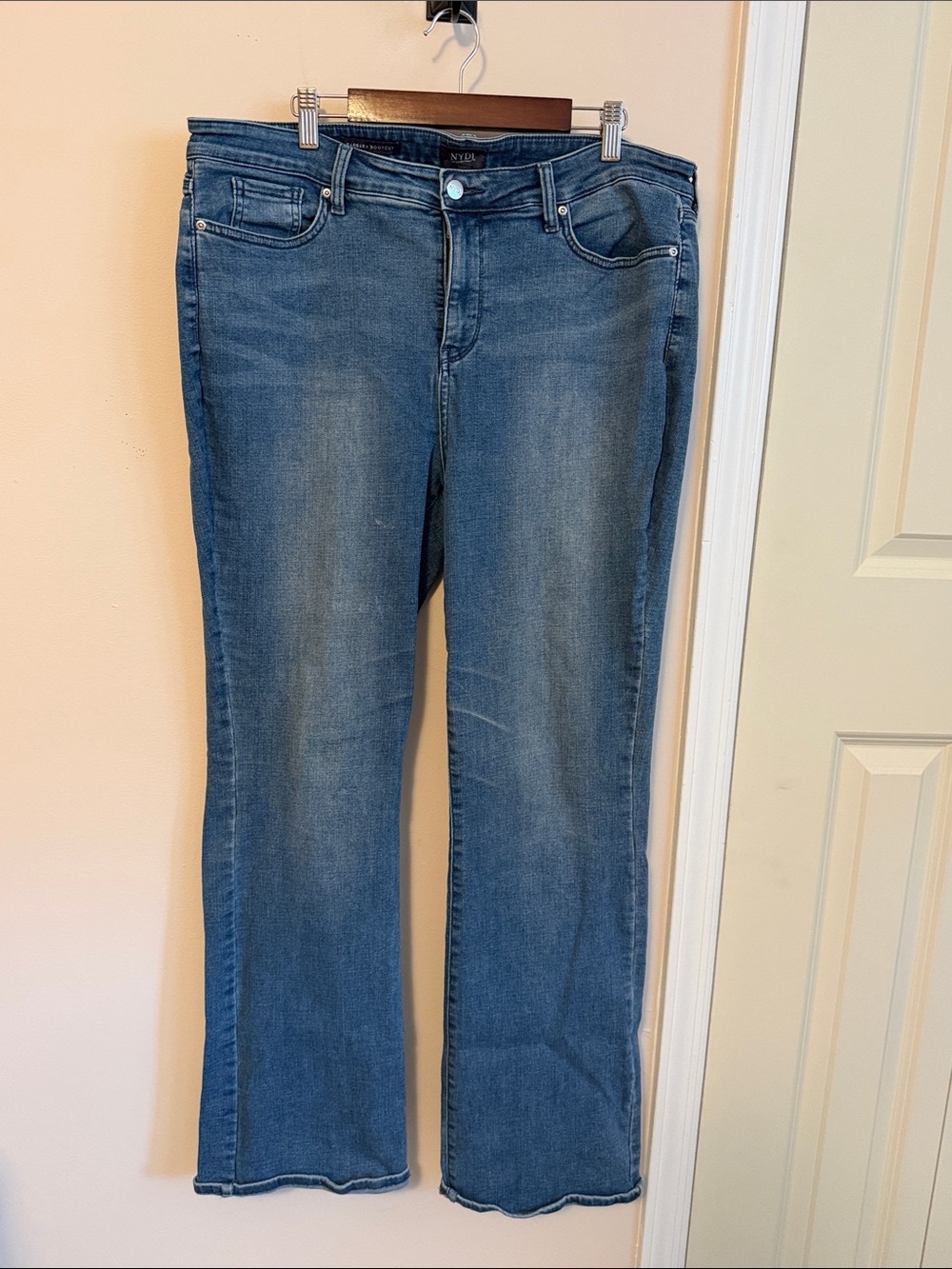 NYDJ Women's Boot Cut Jeans in Faded Blue Denim